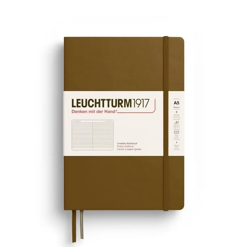 Leuchtturm1917 Zápisník Spice Brown Medium A5 linkovaný