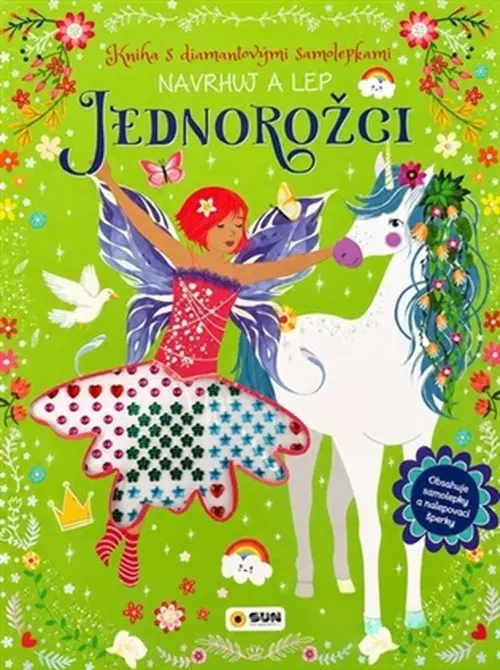 Kniha s diamantovými samolepkami - JEDNOROŽCI - Navrhuj a Lep | Neuveden
