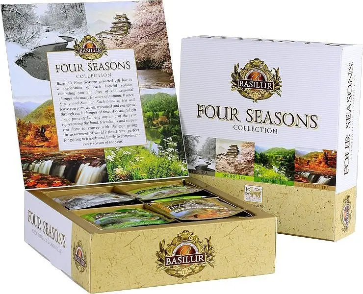 BASILUR Four Seasons Assorted směs černých a zelených čajů 40 sáčků