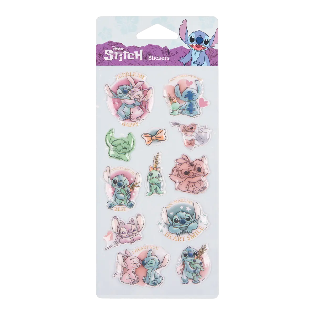 Colorino Pop-Up samolepky, Stitch Pastel 3, mix motivů a velikostí