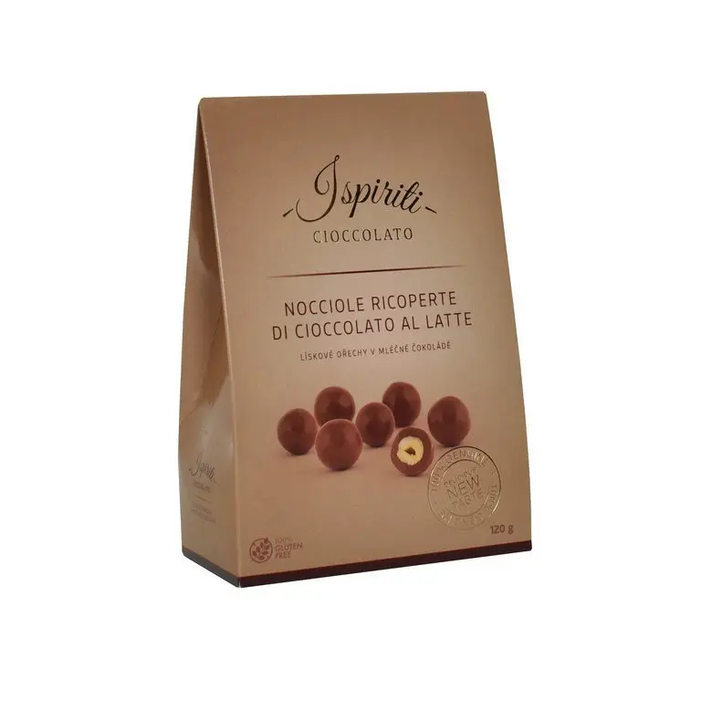 ISPIRITI Lískové ořechy v mléčné čokoládě 120 g