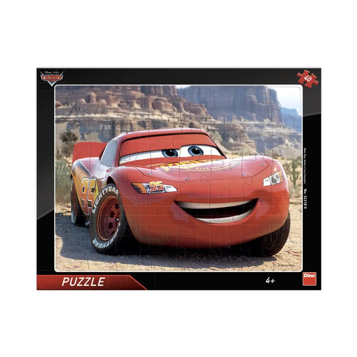 Dino Puzzle Walt Disney Cars: Blesk McQueen 40 dílků deskové