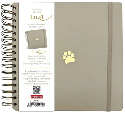 Scrapbook Luxi 210x210 - moka - Tlapička