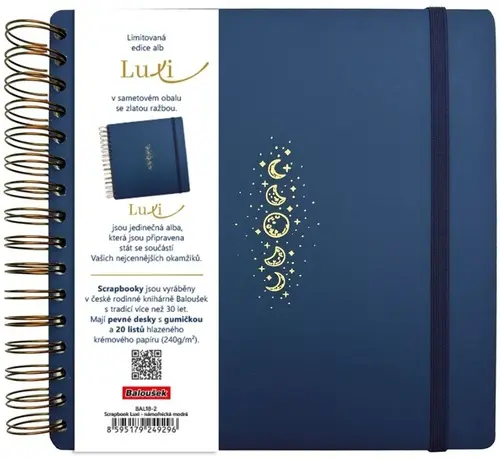 Scrapbook Luxi - 210x210 - námořnická modrá (vesmír)