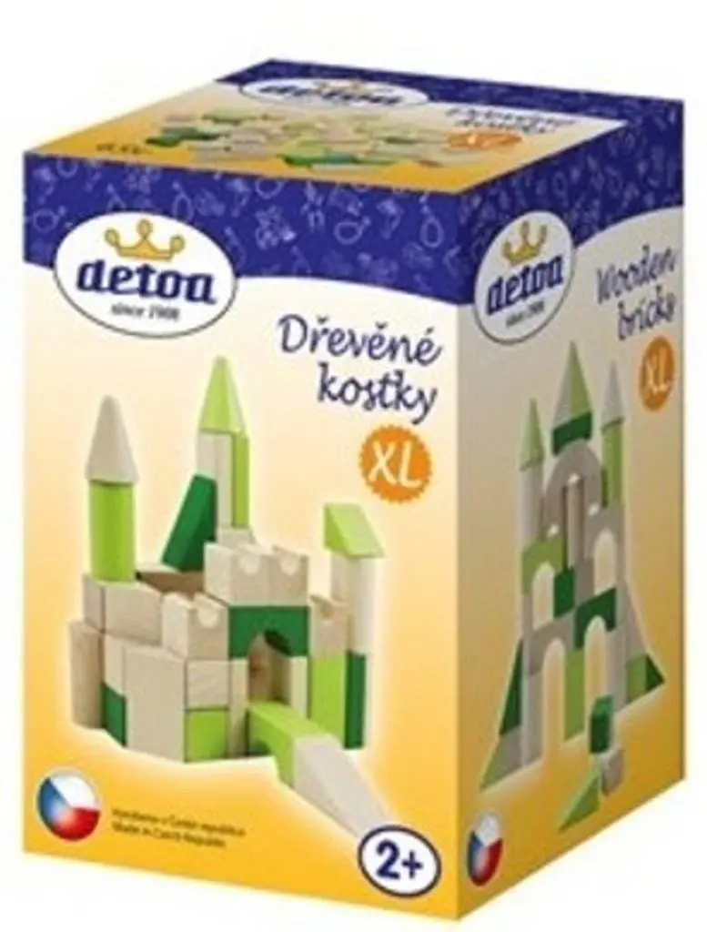 Stavebnice Dřevěné kostky XL - Detoa