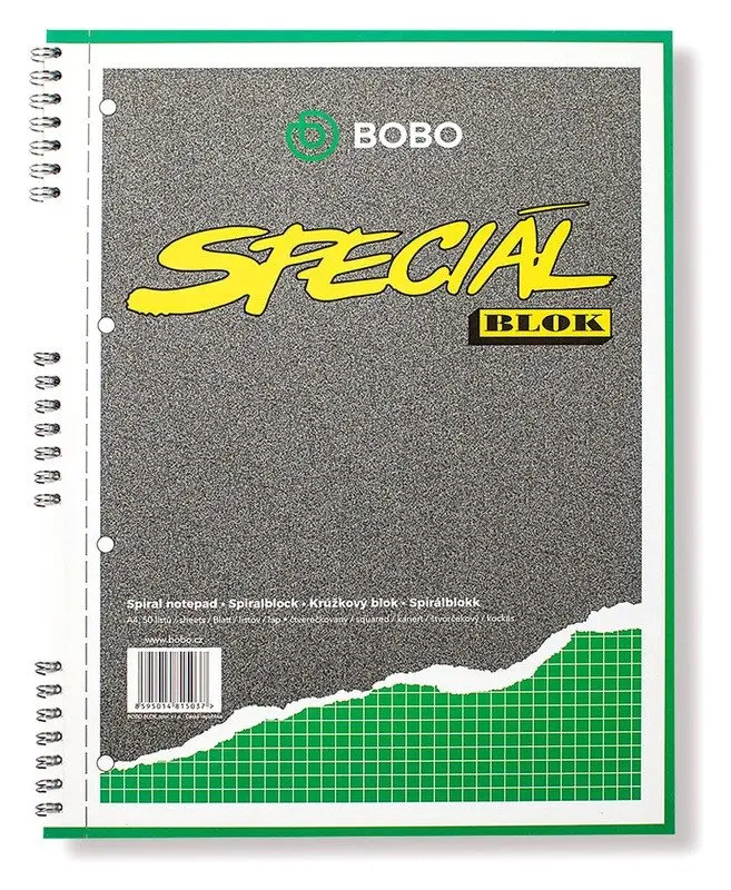 BOBO Blok Speciál s vazbou TWIN WIRE A4 - čtverečkovaný