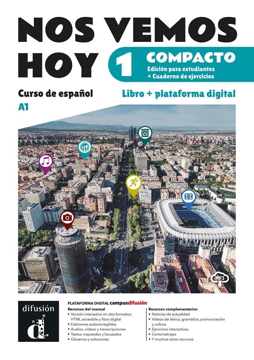 !Nos vemos! hoy 1 (A1) – Edición híbrida Libro del alumno / Cuaderno de ejercicios + Campus (12 meses)