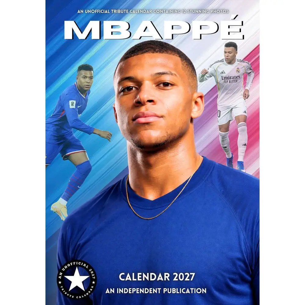 Nástěnný kalendář 2027: Kylian Mbappé (A3 29,7 x 42 cm)