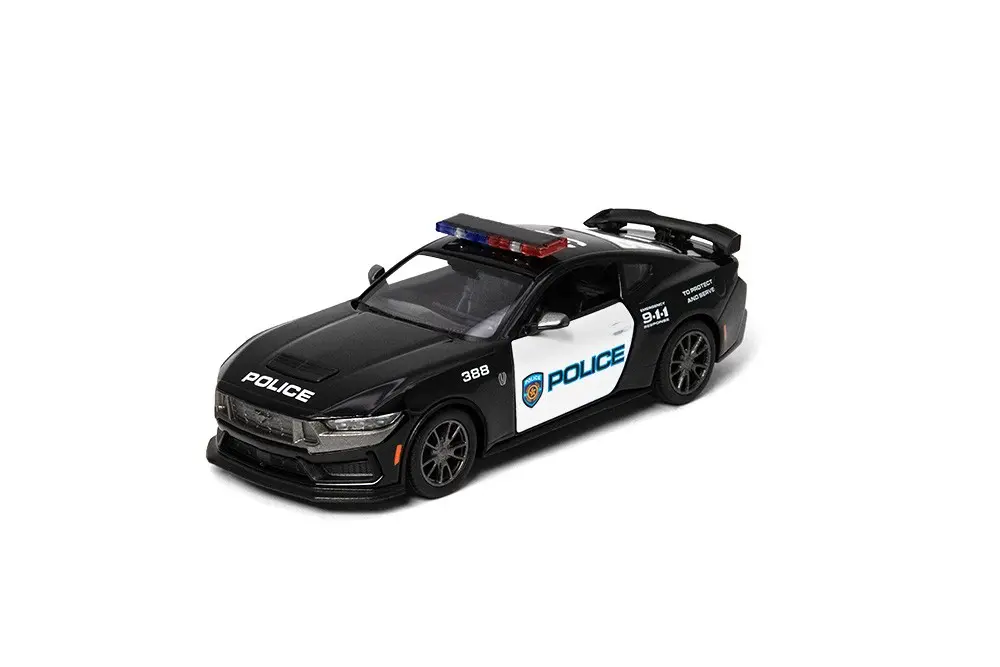 Kovový Ford Mustang Dark Horse 2024 (Policejní edice) 12,7 cm - černá - Sparkys