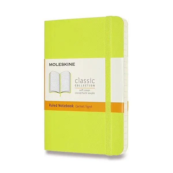Zápisník Moleskine - měkké desky S, linkovaný, limetka