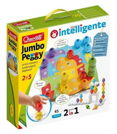 Jumbo Peggy jumbo pegs & pegboard - mozaika s velkými kolíčky - hra z kategorie Vzdelávacie hry