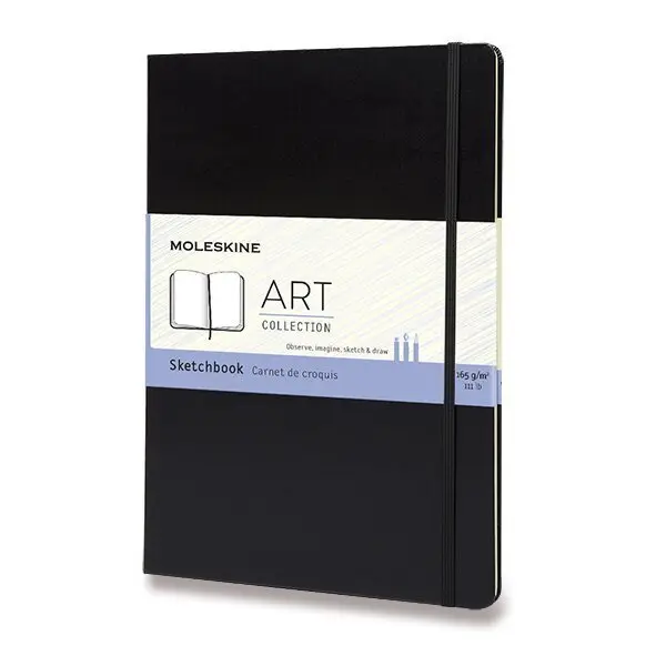 Skicář Moleskine - tvrdé desky, A4 - černý