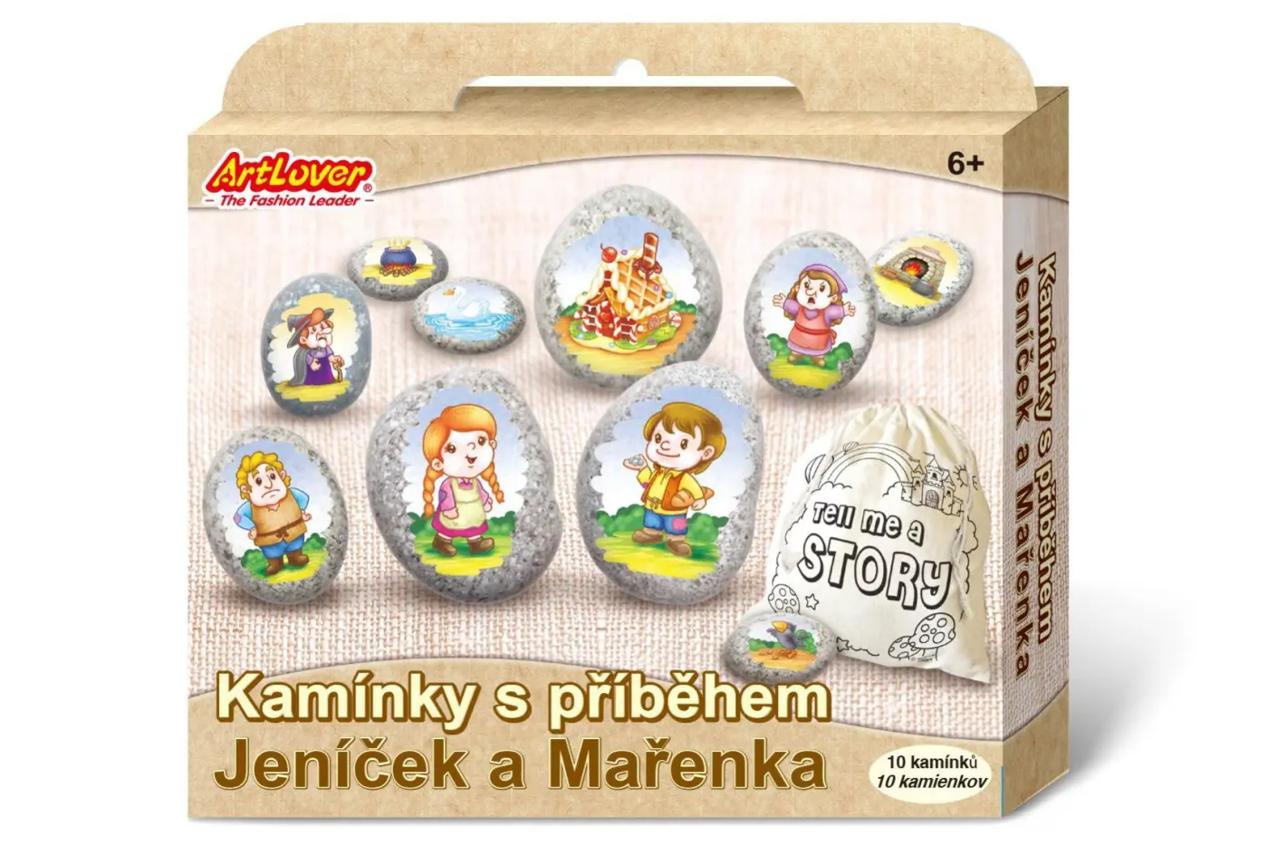 SMT Creatoys Malování na oblázky kameny s příběhem Jeníček a Mařenka