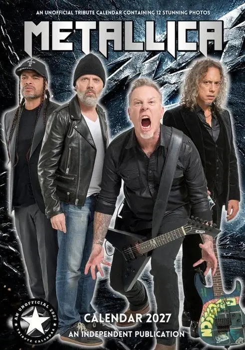 Nástěnný kalendář 2027: Metallica (A3 29,7 x 42 cm)