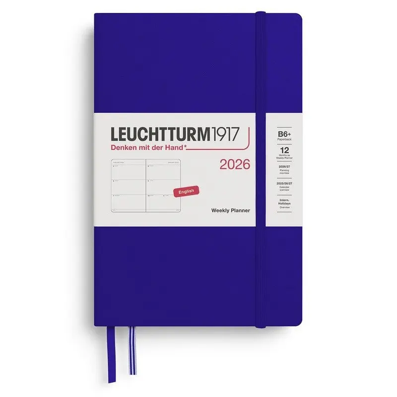 Weekly Planner 2026 Paperback (B6+) Ink