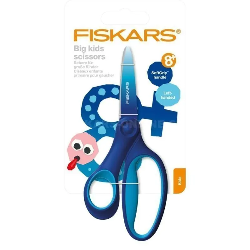 FISKARS - Dětské nůžky, pro leváky, délka 15 cm, modrá 1067854