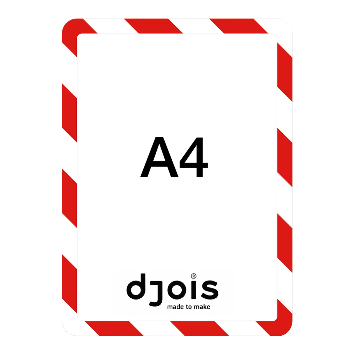 djois bezpečnostní samolepicí rámeček - Magneto, A4, červeno-bílý, 2 ks