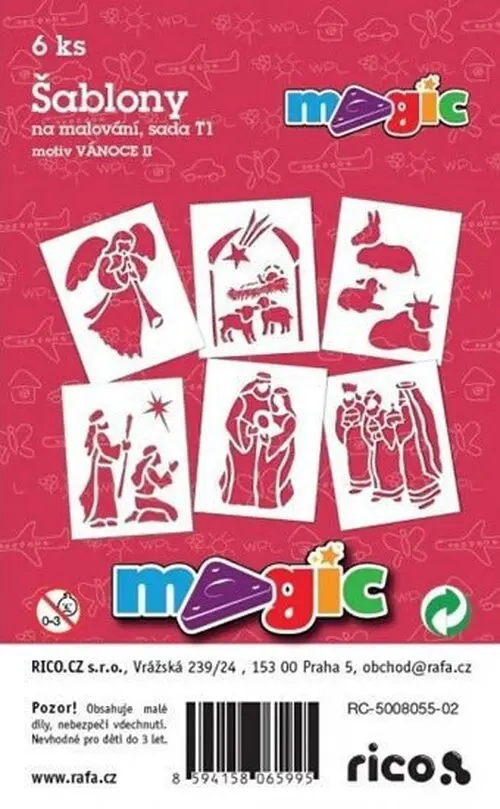 PRIMO MAGIC Papírové šablony - sada T1 - VÁNOCE II