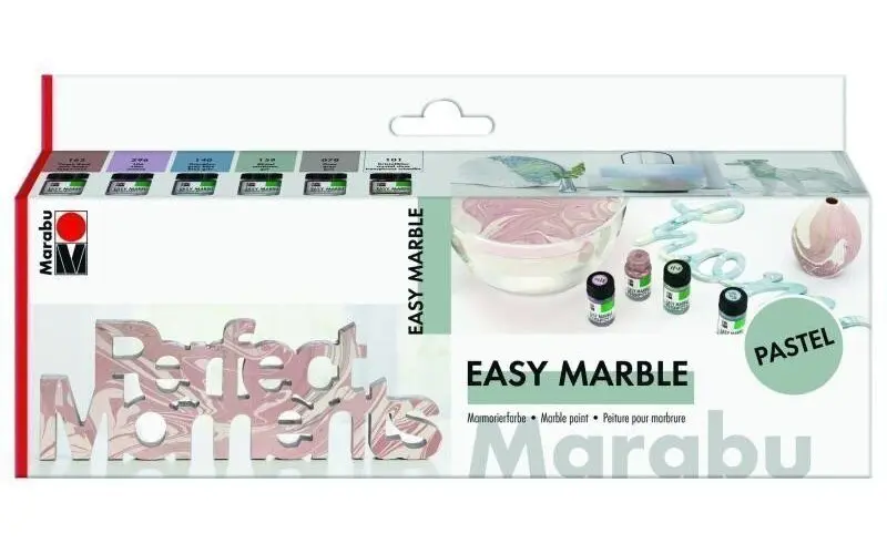 Marabu Mramorovací pastelová sada 6 x 15 ml