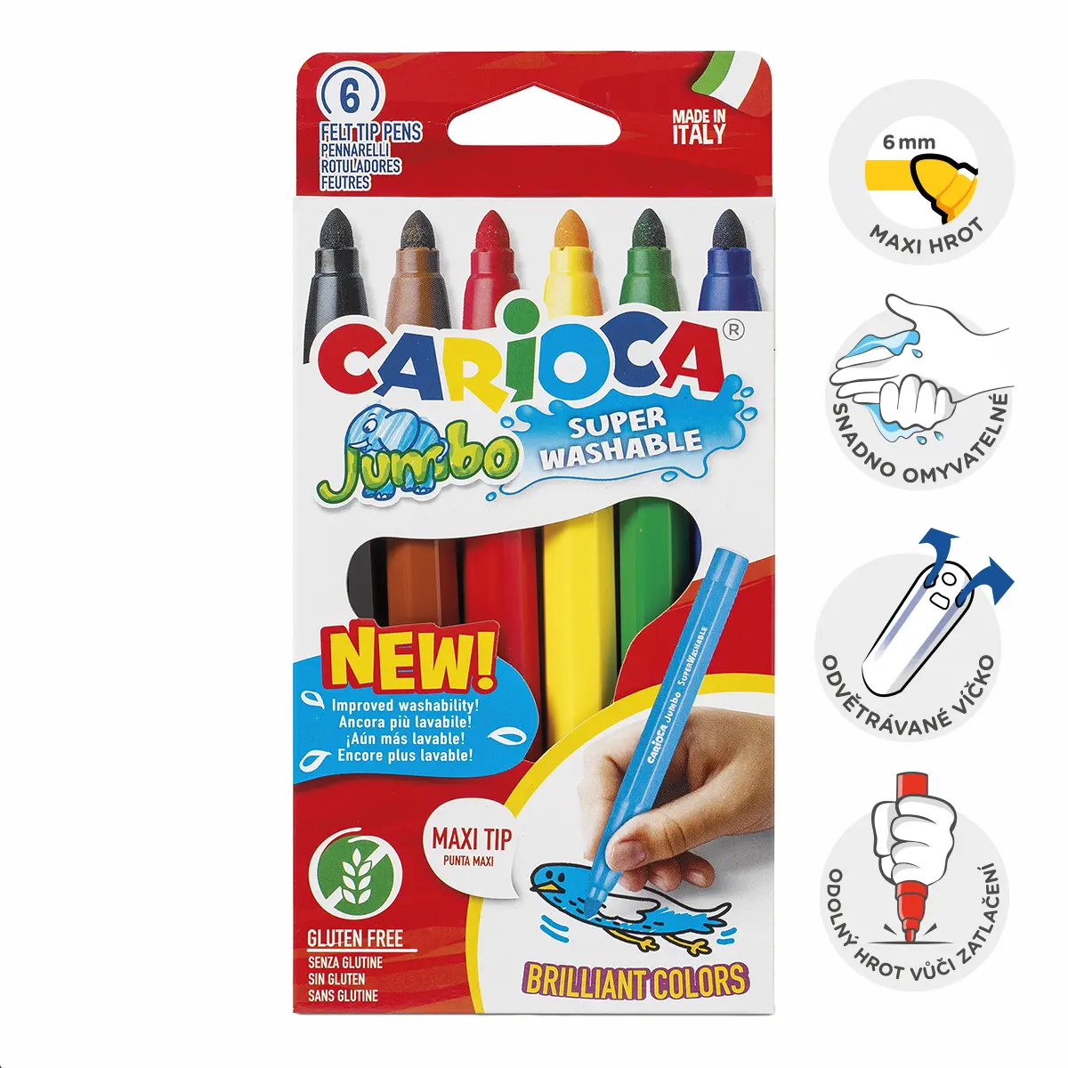 Fixy Carioca Jumbo - 6 ks