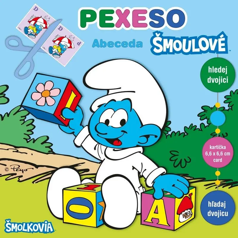 Šmoulí abeceda - Pexeso s MAXI kartičkami