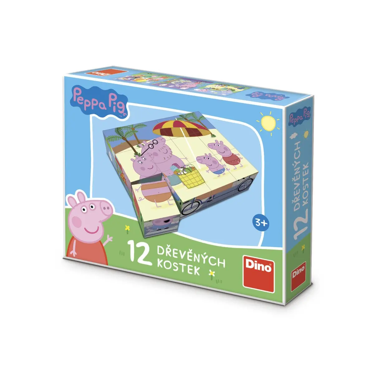 Dřevěné kostky: Peppa Pig (12 kostek) - hra z kategorie Stavebnice