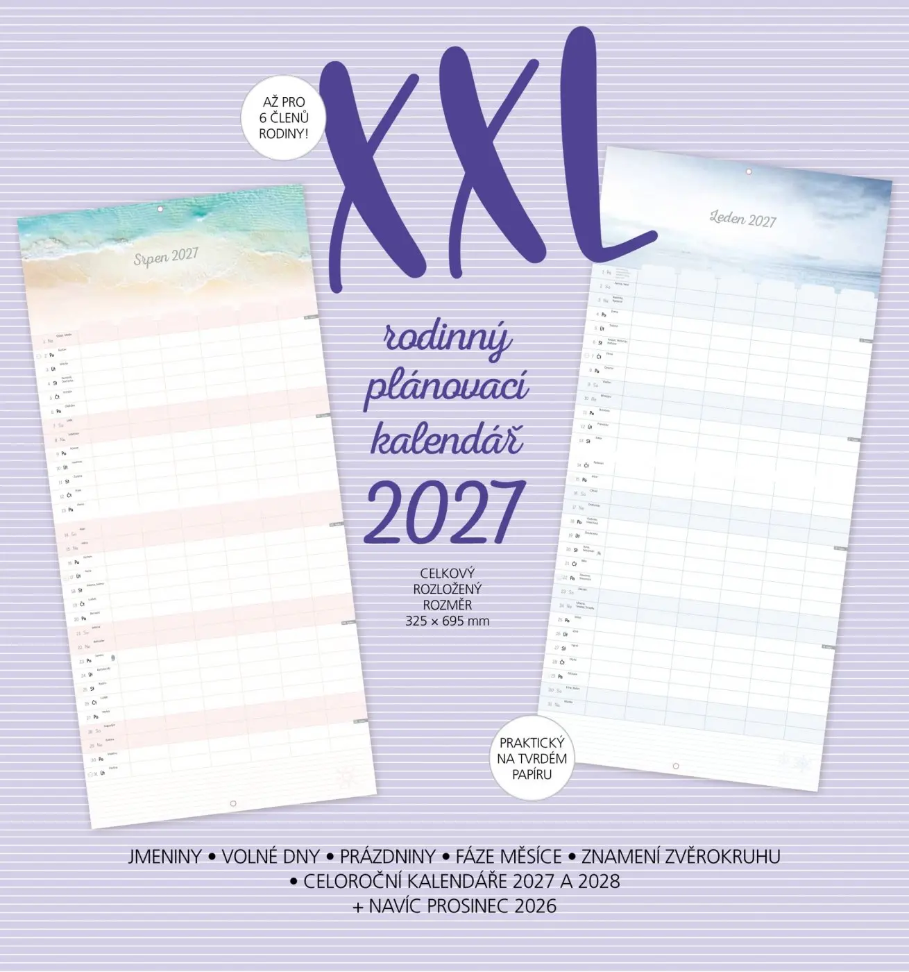 XXL rodinný plánovací kalendář 2027 - kolektiv autorů