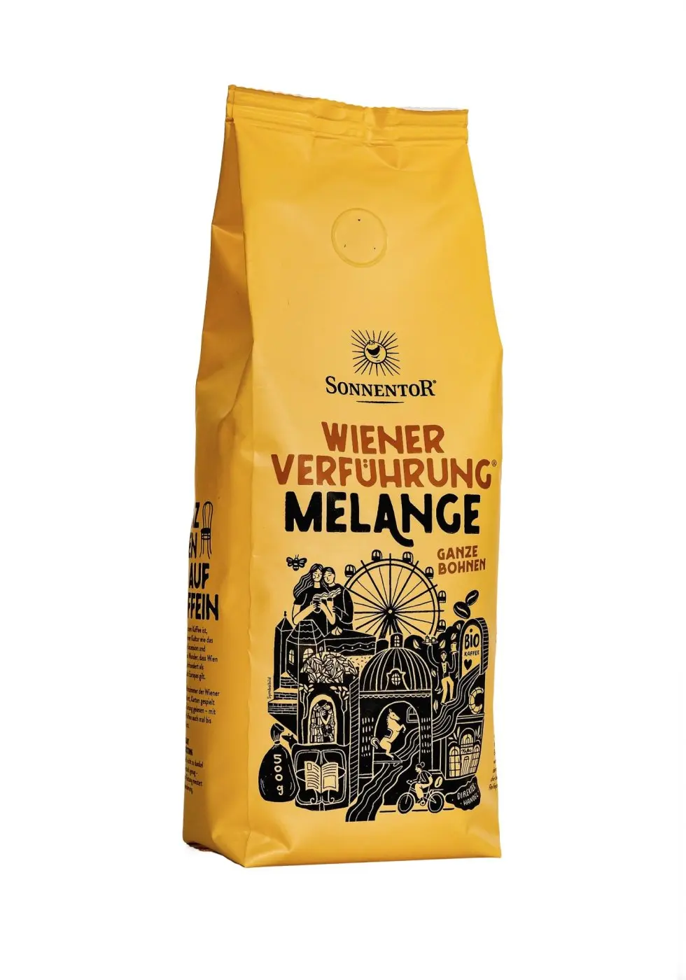 Sonnentor Vídeňské pokušení® Melange, pražená káva zrnková, BIO, 500 g
