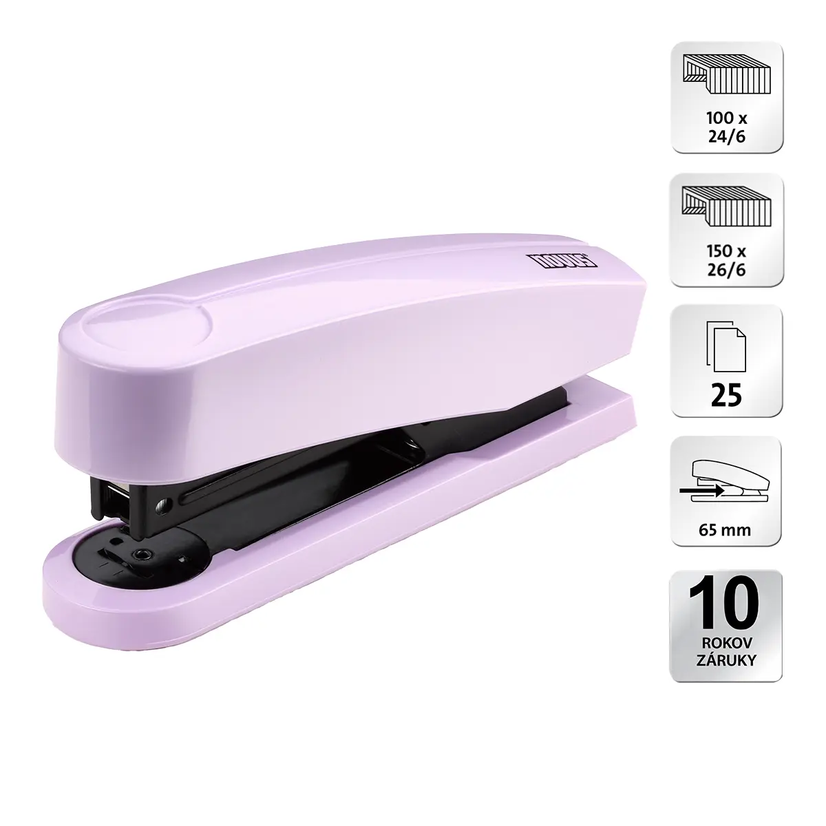 NOVUS Sešívačka B 2 color ID 25 listů - světle fialová