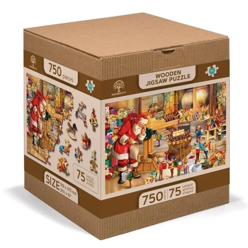 Dřevěné Puzzle Santova dílna 750 dílků