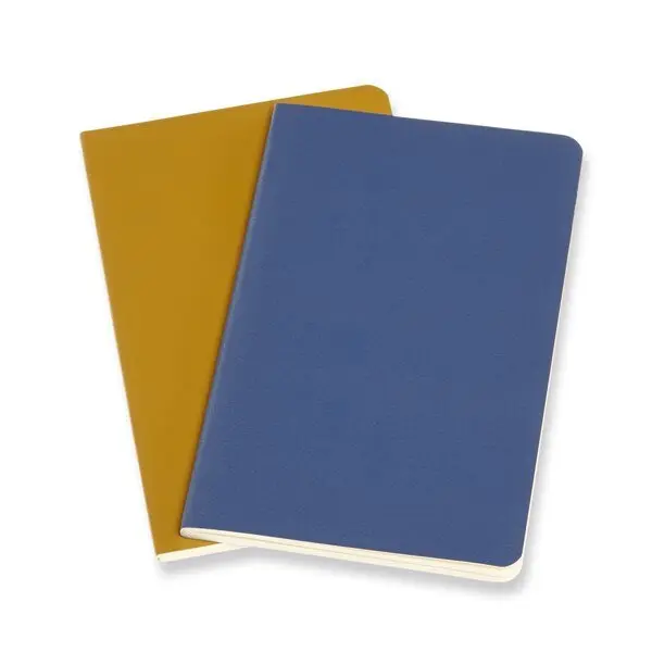 Sešity Moleskine Volant - měkké desky, S, linkované, 2 ks - modrý/ žlutý