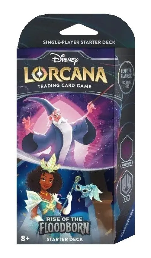 Disney Lorcana: Rise of the Floodborn - Amethyst & Steel Starter Deck - hra z kategorie Karty