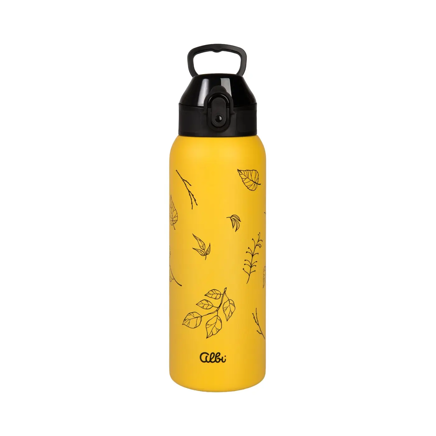Žlutá termoláhev 680 ml - Listy - Albi