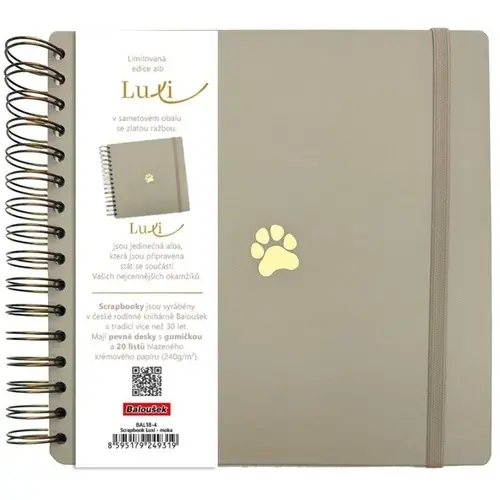 Scrapbook Luxi 210x210 - moka - Tlapička