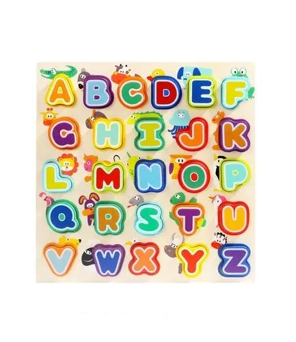 Písmena a zvířata, dřevěné - puzzle z kategorie Maxi dieliky