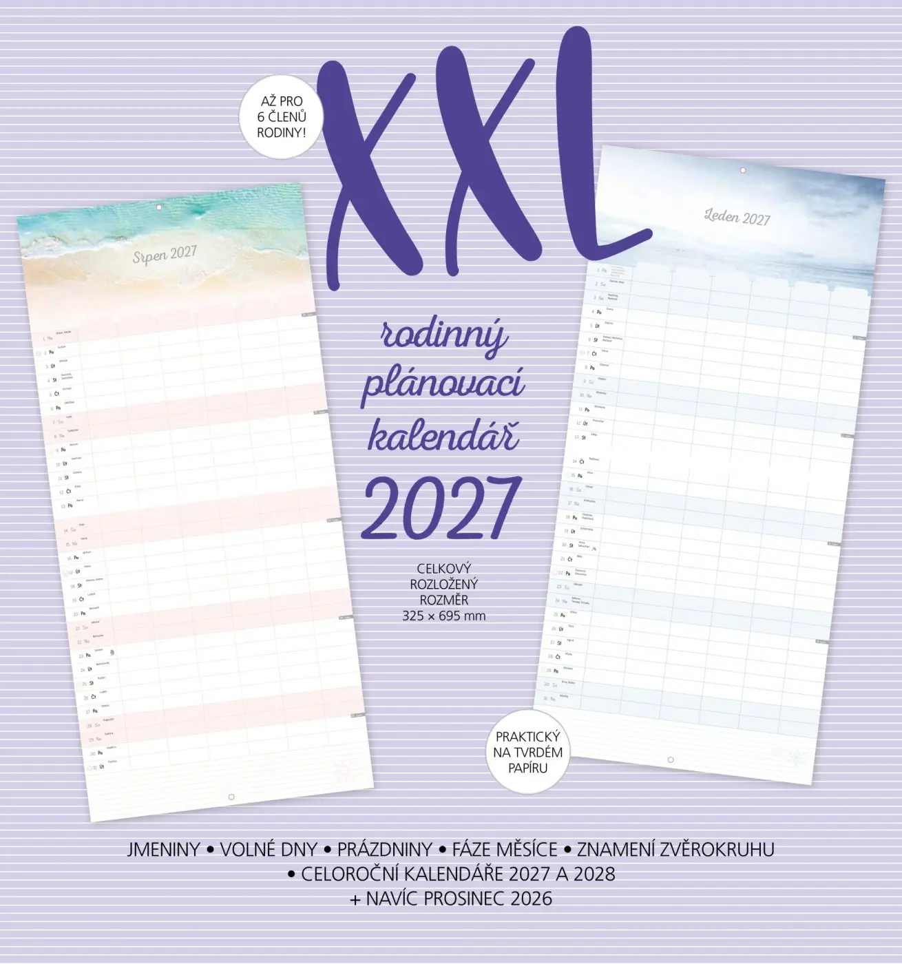 XXL rodinný plánovací kalendář 2027 - kolektiv autorů