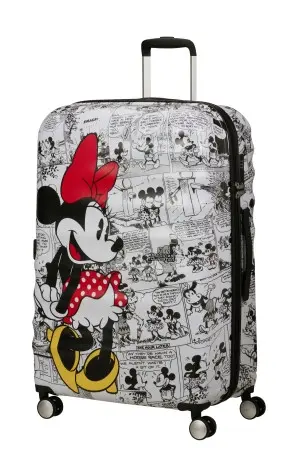 AT Dětský kufr Wavebreaker Disney Spinner 77/29 Minnie Comics White, 52 x 29 x 77 (152584/7484)