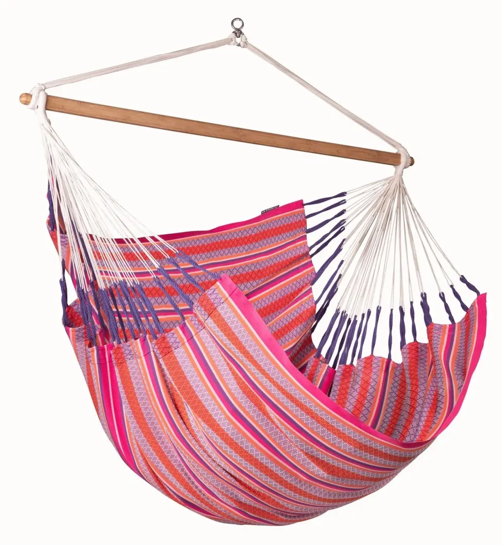La Siesta Závěsné houpací křeslo HABANA KINGSIZE PATTERN - flamingo