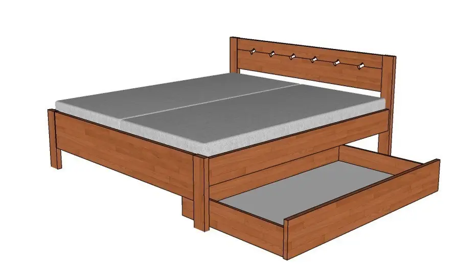 BMB BOČNÍ ZÁSUVKA k posteli SOFI XL a SOFI LUX XL - z dubového masivu