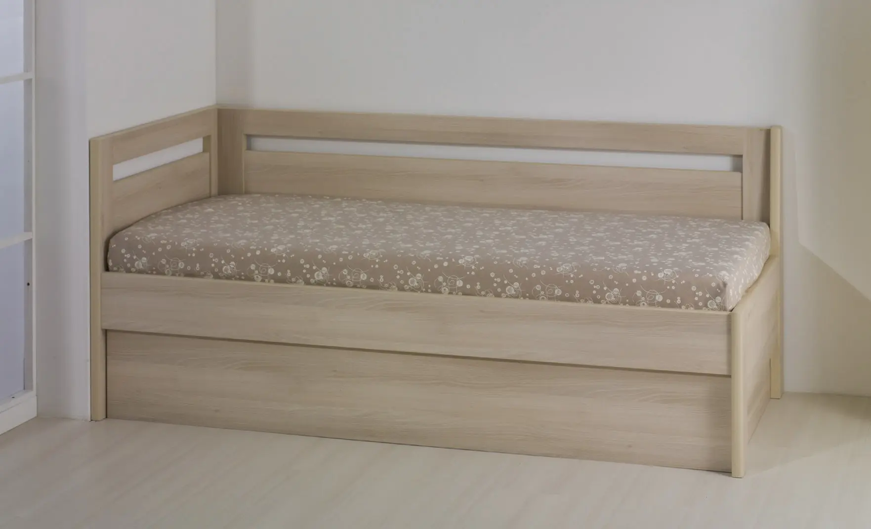 BMB TINA 90 x 200 cm levá - kvalitní lamino postel oblé rohy imitace dřeva dub Bardolino - SKLADEM