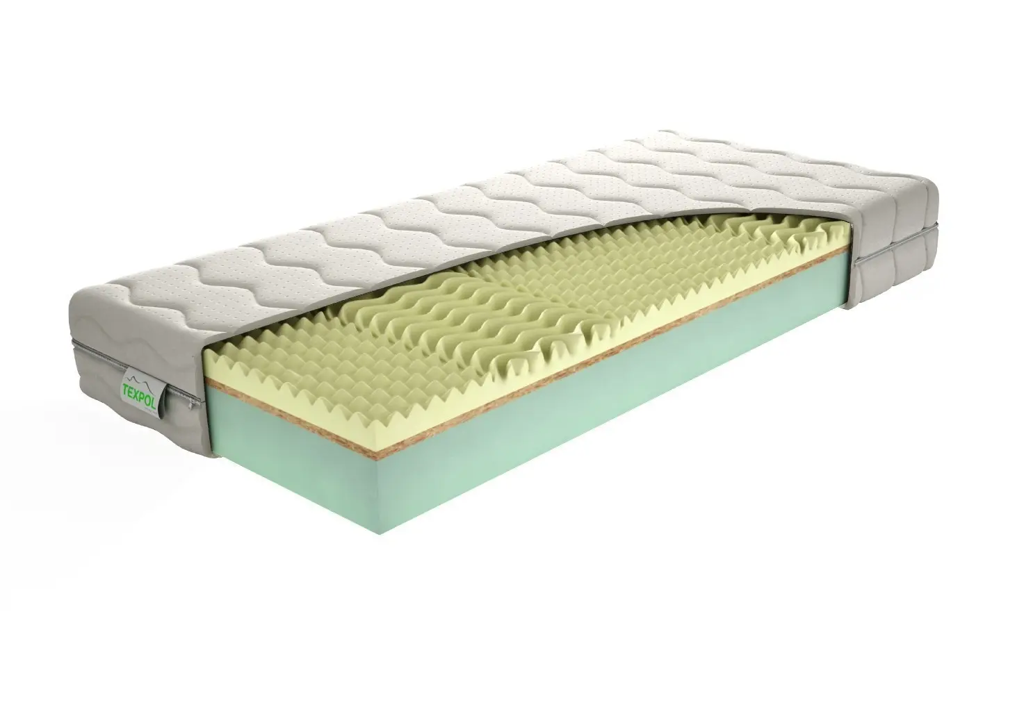 TEXPOL RELAX - kvalitní tvrdší matrace s 5 - zónovou profilací a Aloe Vera Silver potahem