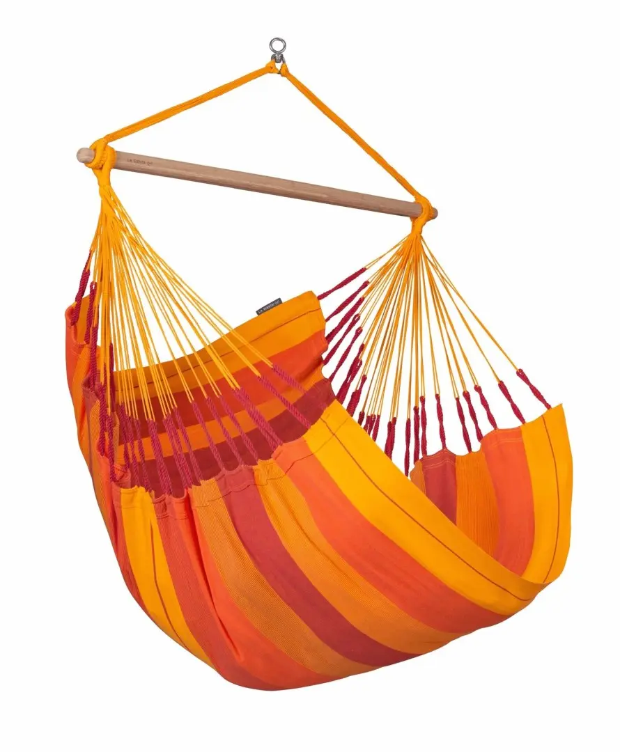 La Siesta Závěsné houpací křeslo HABANA COMFORT STRIPES - volcano
