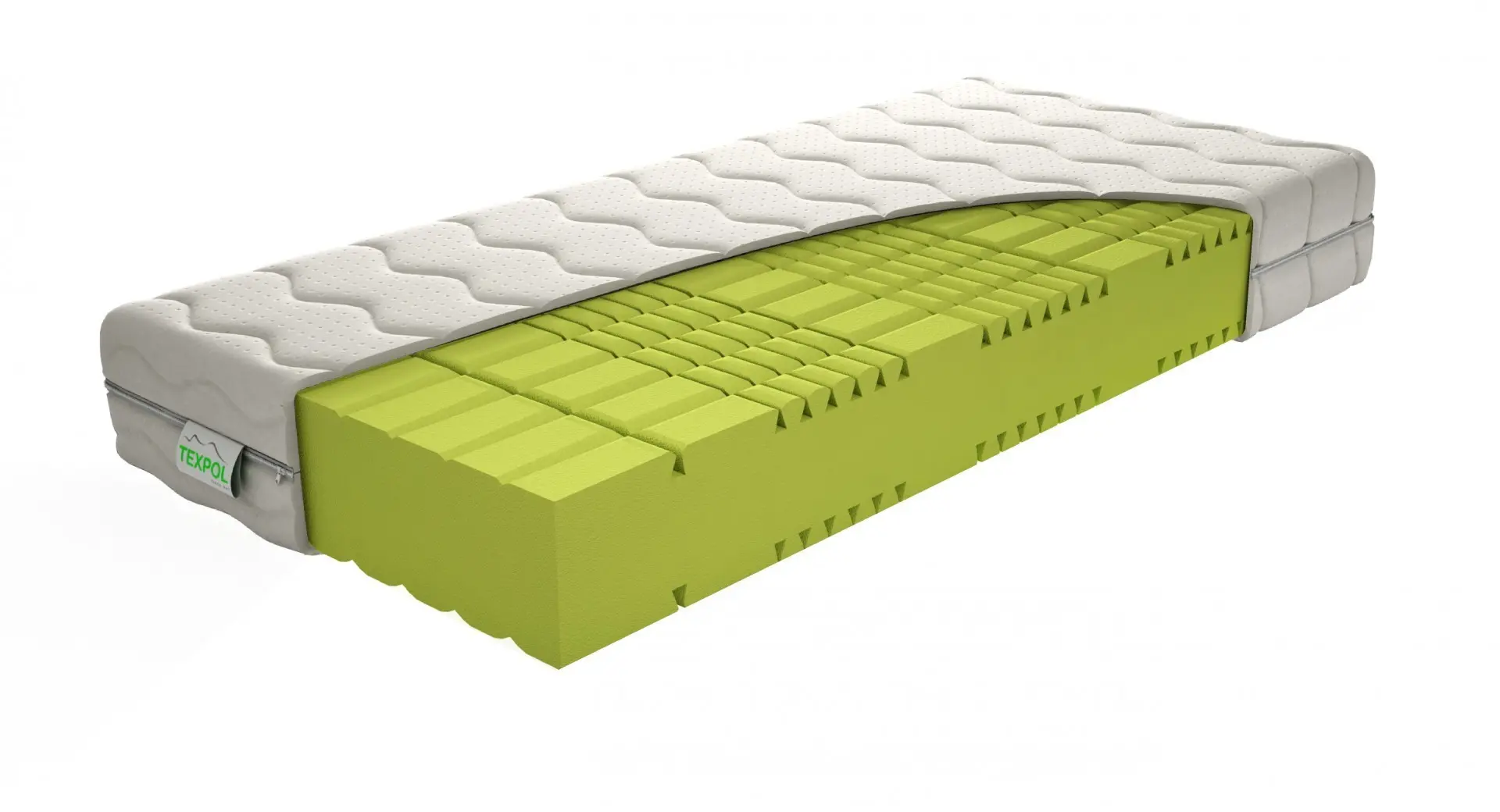 TEXPOL PREMIUM HARD - tvrdší matrace ze studené pěny s potahem Aloe Vera Silver