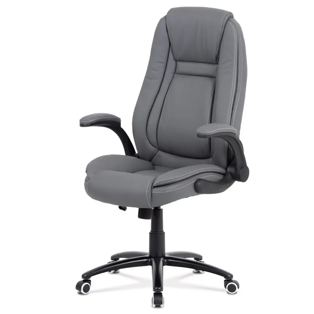 Autronic KANCELÁŘSKÁ ŽIDLE - šedá ekokůže - 72 x 114-121 x 66 cm, KA-G301 GREY
