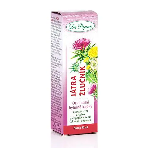 Dr. Popov Bylinné kapky Játra & žlučník, 50 ml