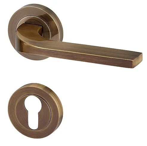 Dveřní kování ACT Ulm R (BRONZ), klika-klika,