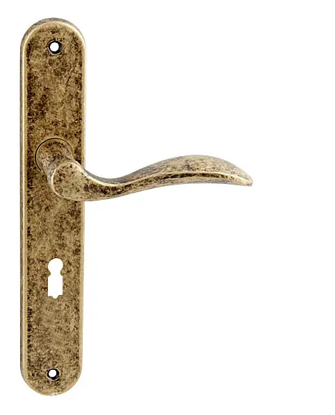 Dveřní kování MP TI - LEA - 1941 (OBA - Antik bronz), klika-klika, Otvor pro obyčejný klíč BB, MP OBA (antik bronz), 72 mm