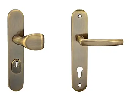Ochranné kování COBRA C101+ (OFS - Bronz česaný), klika oboustranná/koule, Otvor na cylindrickou vložku PZ, COBRA OFS (bronz česaný),