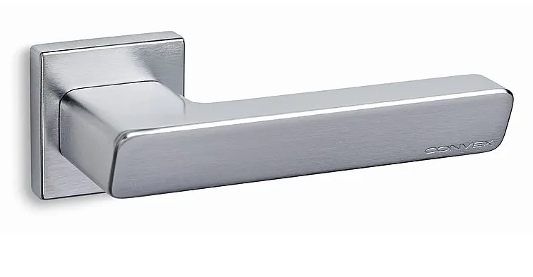 Dveřní kování COBRA 2145 (OCS - Chrom matný), klika-klika, Hranatý otvor pro obyčejný klíč BBQ, COBRA OCS (chrom matný)