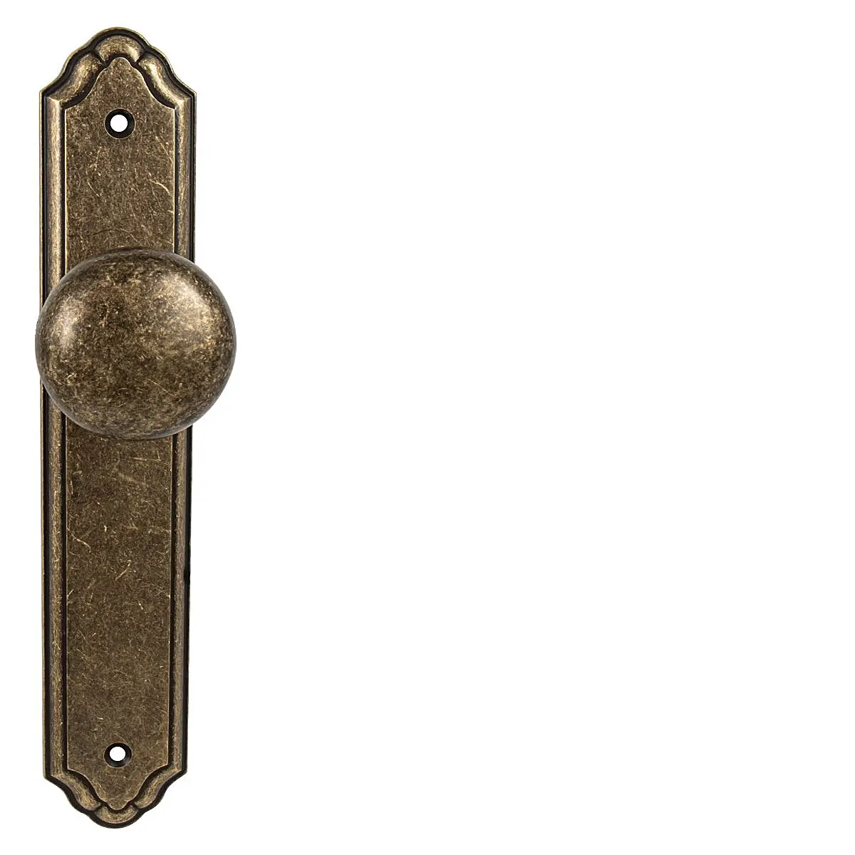 Dveřní kování MP - KOULE PEVNÁ LEONTINA - SO (OBA - Antik bronz), KP koule pevná kus, Otvor na cylidrickou vložku, MP OBA (antik bronz), 72 mm
